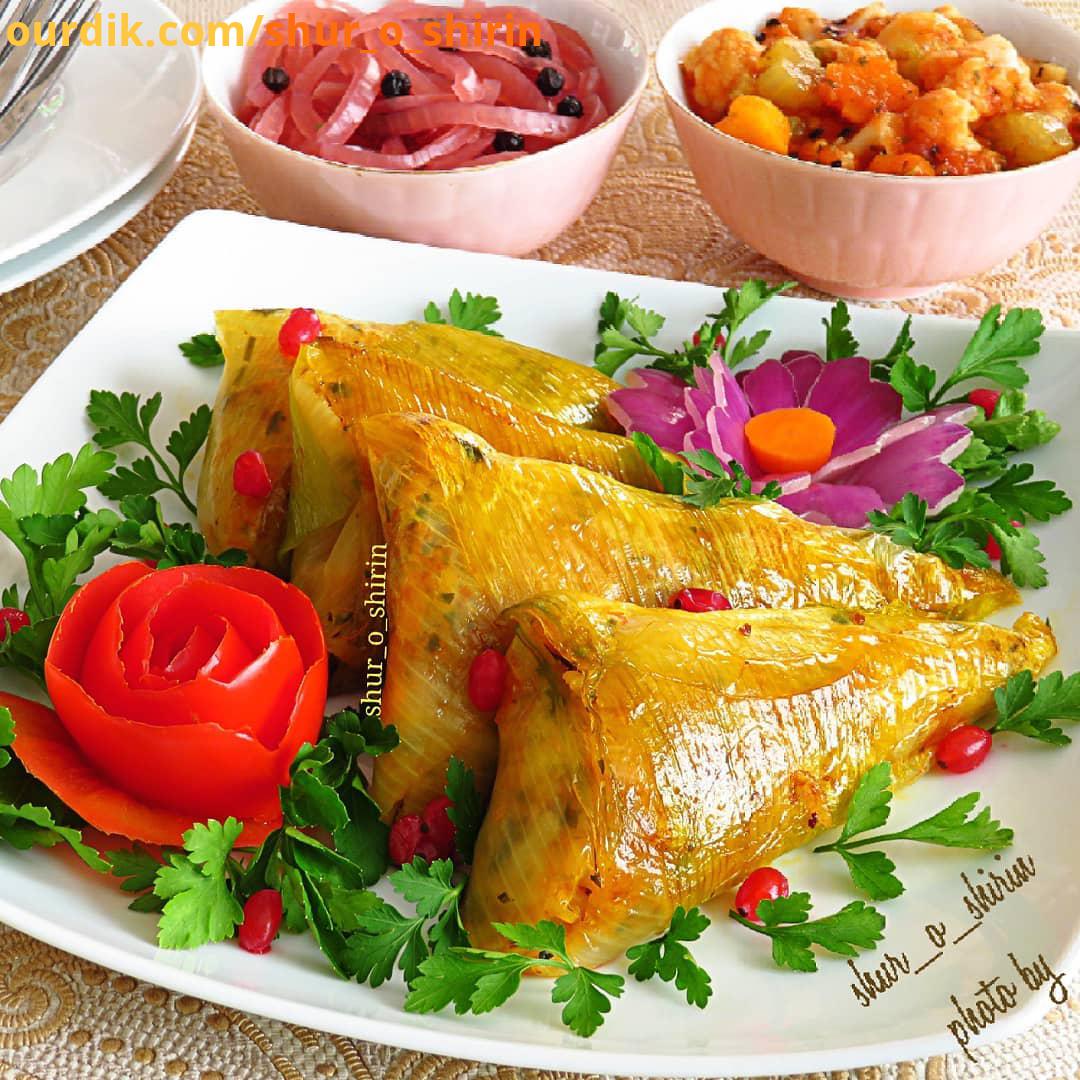 دستور دلمه تره فرنگی