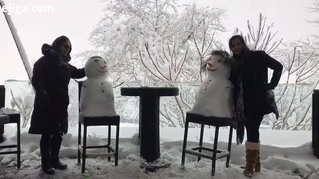 با مادر جان دل، لذت محض در یک روز برفی با کودکان درون بیش فعال جای همگی خالی با تشکر از فیلمبردار جا