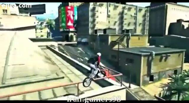 وقتی یه دوچرخه سوار جی تی ای میزنه پیج گیمر های ایران game fun gamer gta5 gamers fungame gta funny