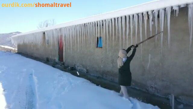 شمال بهشت ایران اینم یجور تفریح با برف قندیل این روزا بیایید با حفظ محیط زیست سرسبزی طراوت را به