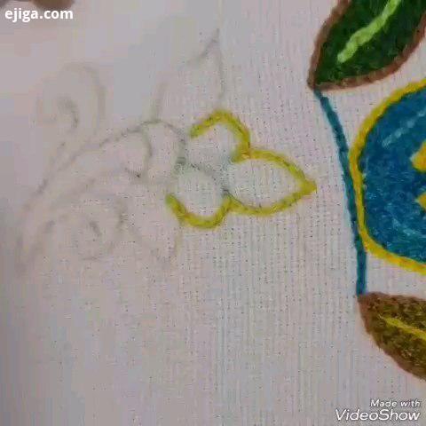 ادامه بخارا دوزی گلدوزی گلدوزی برزیلی embroideryart embroidering embroiderydesign embroidery art emb