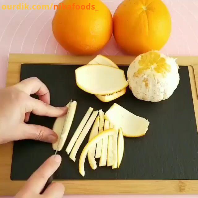 ?پرتقال شکری شکلاتی خوشمزه اقتصادی مناسب برای پذیرایی مهمونی پرتقال شکری پوست ۲عدد پرتقال بزرگ شکر
