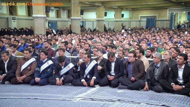 رهبرانقلاب: یکی از وظایف بزرگ جامعه اسلامی مسئولان همین است که ارزش کار را : دیدار کارگران khame