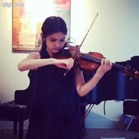 تمرین استاکاتو استفاده از تمام آرشه Stacatto Training violin child girl music stacatto training le
