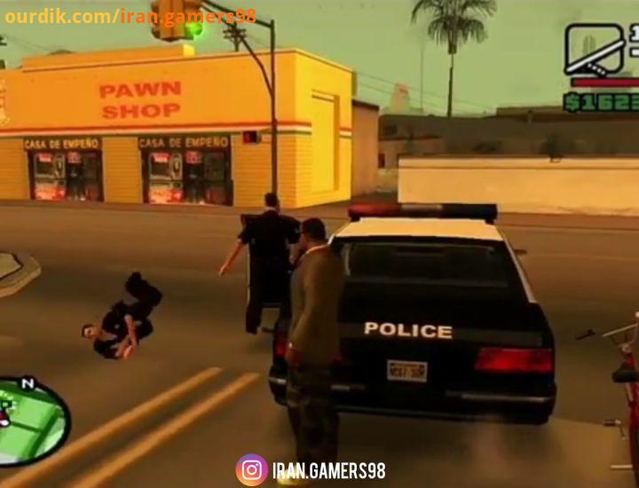 رمزُ زد پلیسه اعصابش ریخت به هم gtasanandreas جی تی ای پیج گیمر های ایران