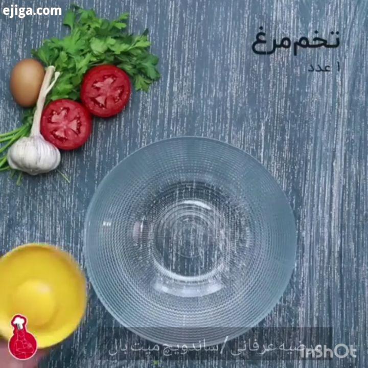 ساندویچ میت بال من با نان های لقمه ای برونسی نان آوران درست کردم Insta: merfaniazar ashpazi khanegi