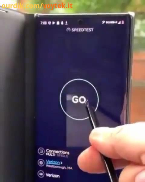 5G تست سرعت اینترنت جی روی گوشی گلکسی نوت ده پلاس سامسونگ گوشی موبایل سامسونگ اینترنت اندروید نوت10