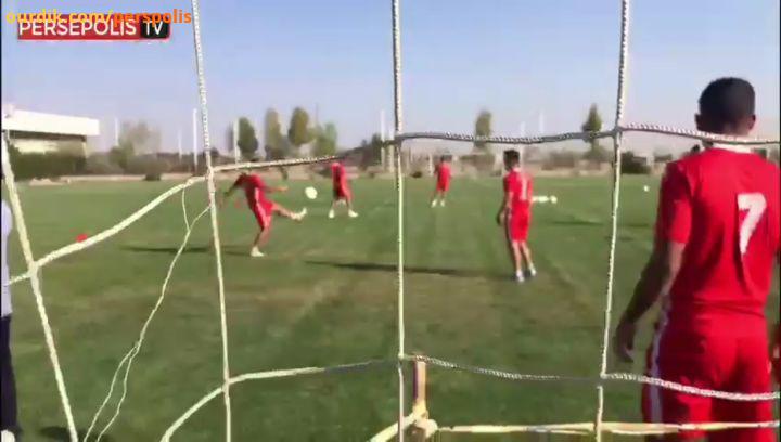 آخرین تمرین سرخپوشان پیش از دربی از نگاه تلویزیون پرسپولیس دربی پرسپولیس