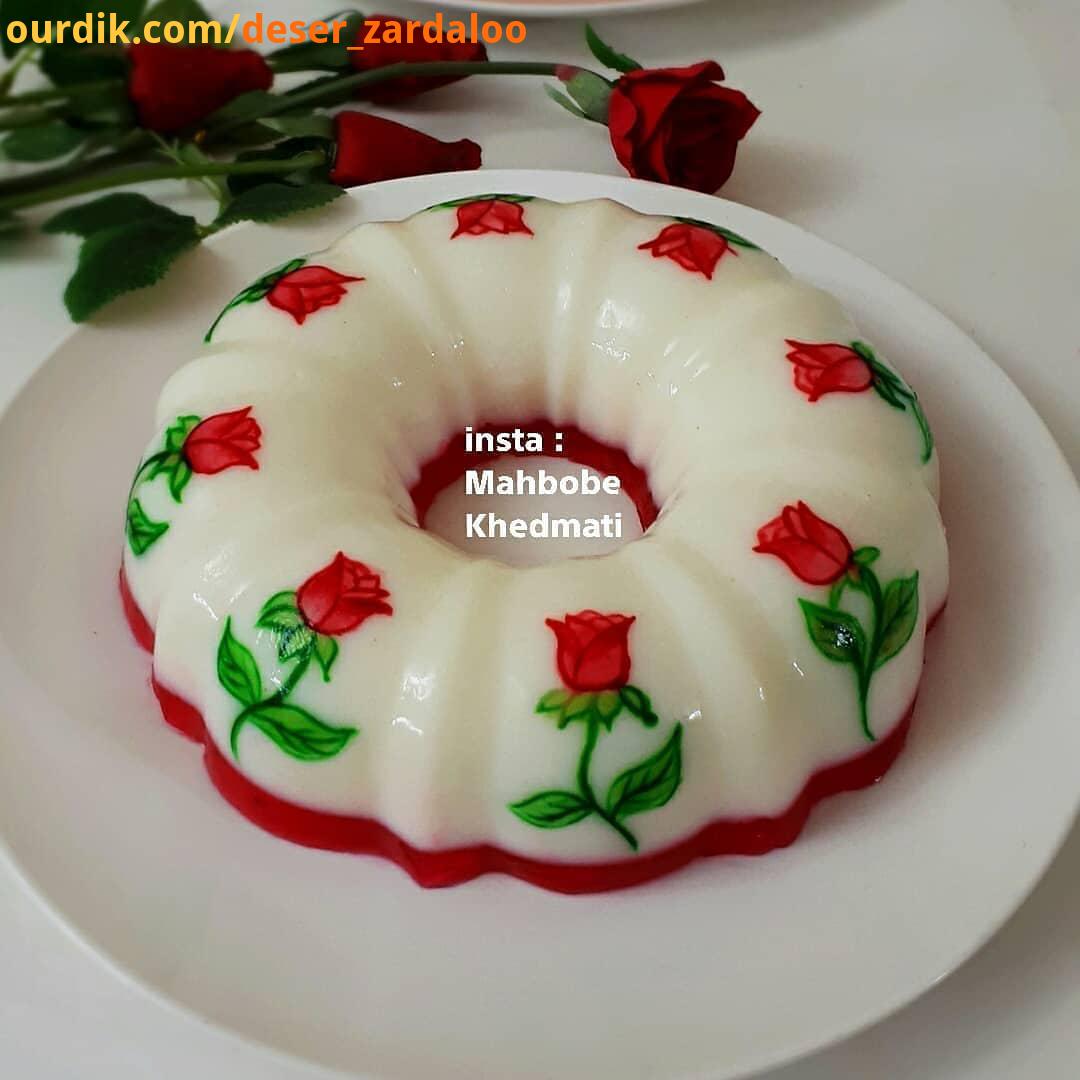 اینم یکی از زیباترین ژله های قالبی که درست کردم طرز تهیه : ژله آلویه ورا دو بسته شیر دو لیوان