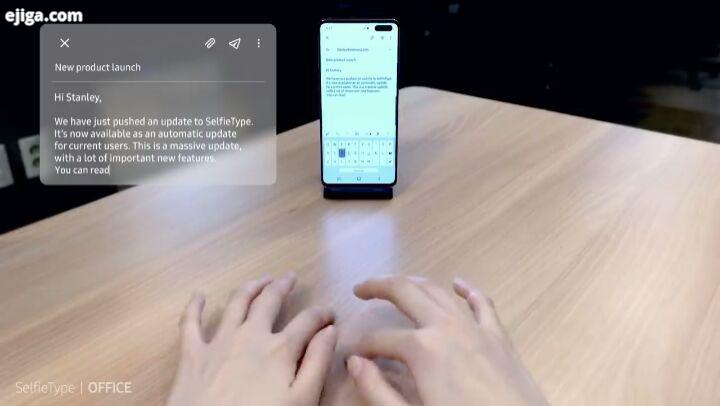 .قابلیت تایپ با دوربین سلفی سامسونگ در نمایشگاه CES2020 روش جدیدی برای تایپ وارد کردن متن در گوشی
