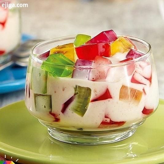 ژله خرده شیشه مواد لازم: پودر ژله در چند رنگ مختلف آب جوش یک لیوان ژله آموزش ژله پاستیل آشپزی ژله تز