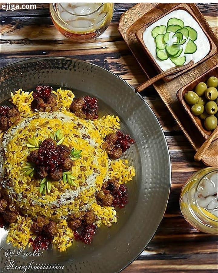عدس پلو..برای هر یک پیمانه برنج نیم پیمانه عدس
