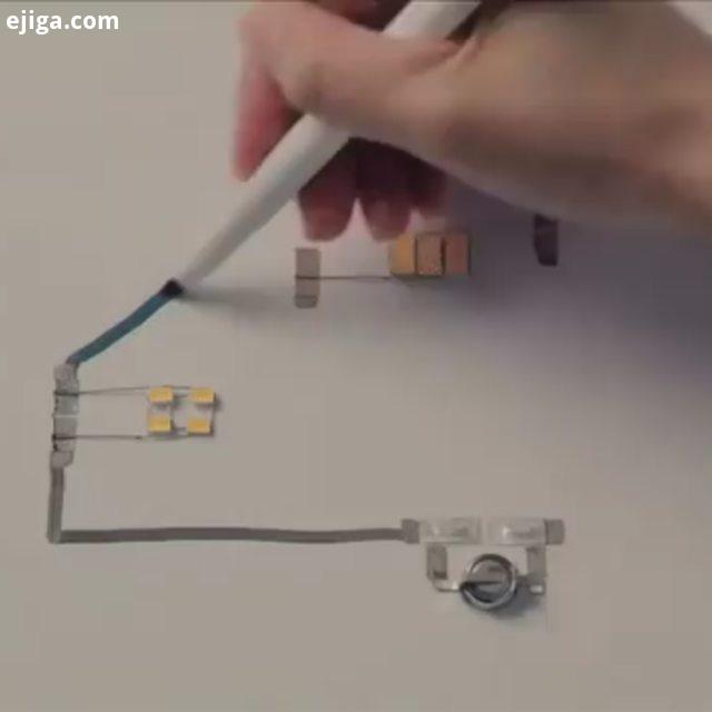 قلم ژاپنی مدارهایی را با جوهر رسانا ترسیم می کند Japanese pen draws circuits with conductive ink قلم