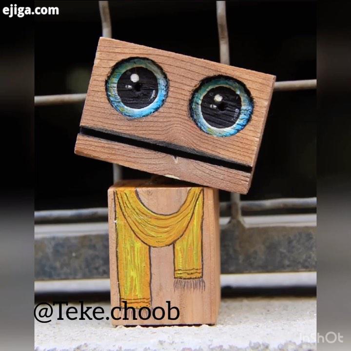 teke choob teke choob wood woodworking dollcreativity handmade idea decorative عروسک چوبی خلاق