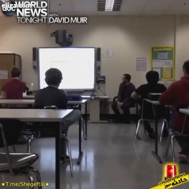 .لحظه وقوع زلزله ریشتری در مدرسه ای در ایالت آلاسکا واکنش دانش آموزان معلم رو حتما ببینید...