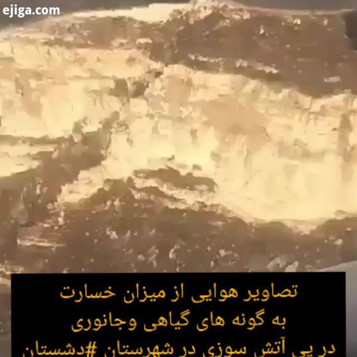 تصاویر هوایی دریافتی از میزان قابل توجه خسارت به گونه های گیاهی جانوری در پی آتش سوزی در ارتفاعات