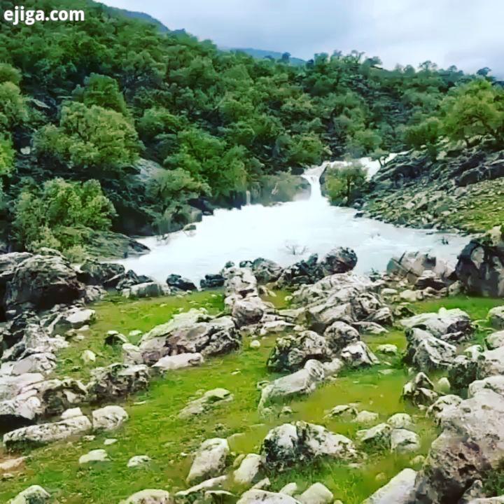 آبشار فوق العاده زیبای نگین شیمبار شهرستان اندیکا استان خوزستان آستاره  بختیاری حال خوب آرامش حال دلت :: ایجیگا