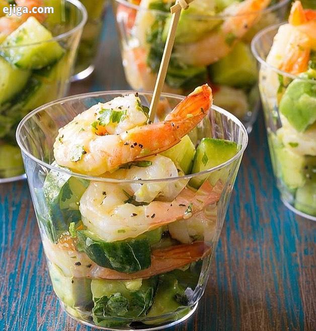 Shrimp Salad سالاد میگو fingerfood finger food shrimp kidsparties partyfood salad healthy fit yyc fo