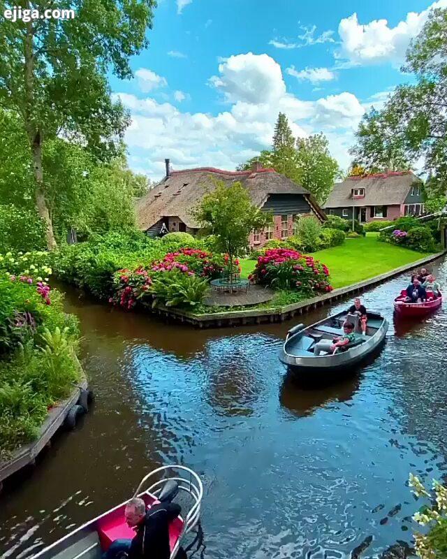 Giethoorn Netherlands گیتورن، هلند giethoorn netherlands visitnetherlands قایق سواری قایق eurotrip