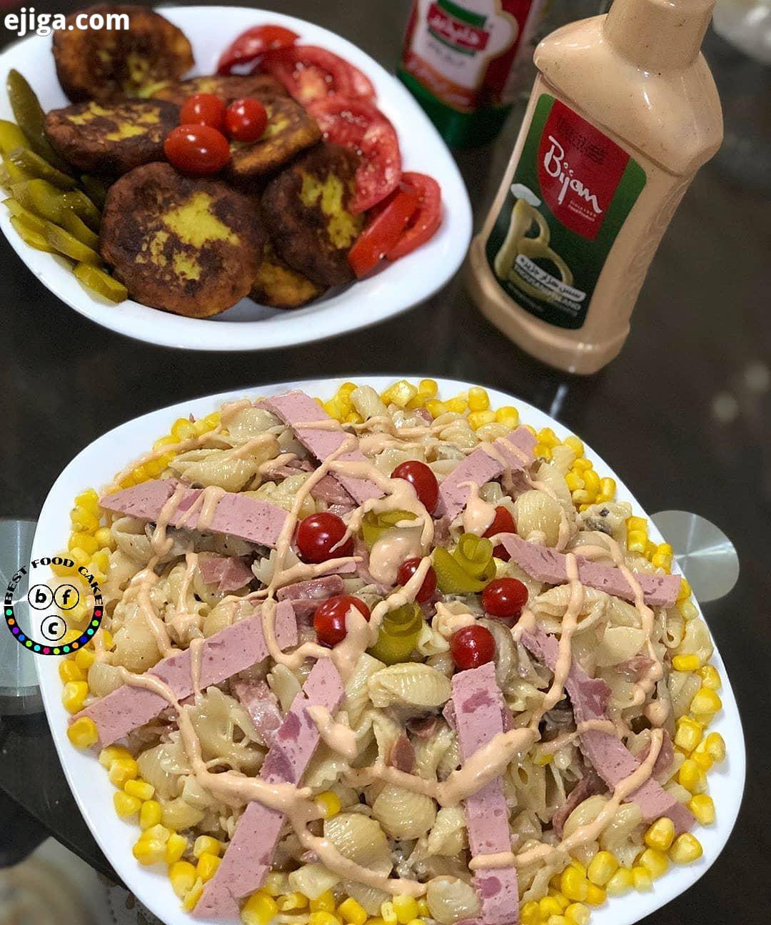 .شما از تا 10 چقدر به سالاداتون سس میزنین کیا یکم سالاد میریزن رو سسشون سالاد ماکارونی مواد لازم