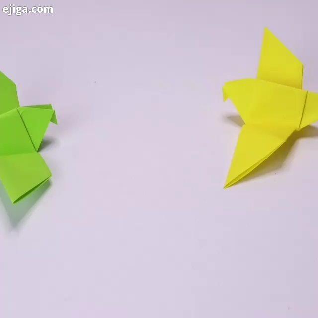 ایده ساده زیبا برای سرگرمی آموزش به بچه ها پرنده اوریگامی کمپین اسباب بازی نخریم بسازیم کاردستی