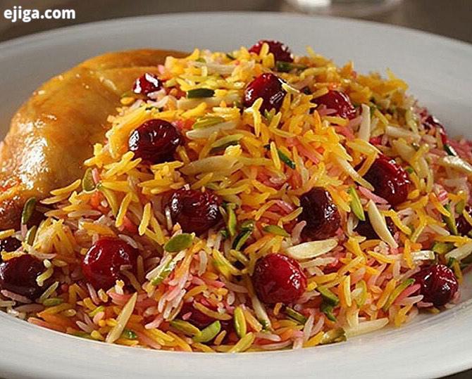 لبالو پلو با مرغ غذای ایرانی غذای خانگی غذای سنتی آلبالو پلو اورنج کانتی کالیفرنیا آمریکا ایرانیان