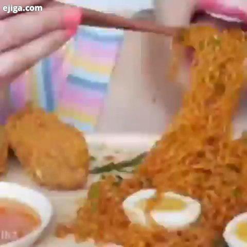 چالش چالش غذا غذا فست فود فیلم سوخاری خوراکی foodporn love غذای خوشمزه غذا ویدیو ایران نودل noodle