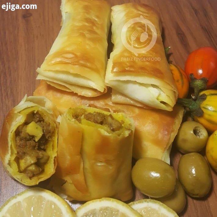 اسپرینگ رول قارچ گوشت یک انتخاب عالی fingerfood fingerfoods فینگرفود دیزاین غذا پذیرایی اسپرینگ رو