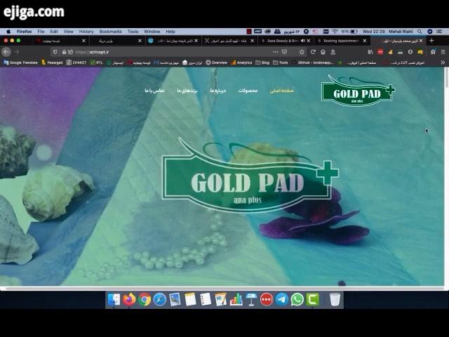 طراحی سایت مجموعه گلد پد ارائه دهنده محصولات بهداشتی سایت وب سایت محصولات بهداشتی طراحی سایت سئو آژا