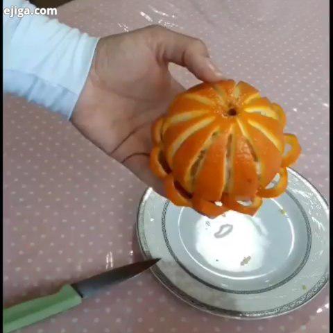 تزیین پرتقال یه تزیین ساده کلی ترفند باحال واسه آشپزی ، درست کردن دسر با مواد اولیهء دم دستی ، درست