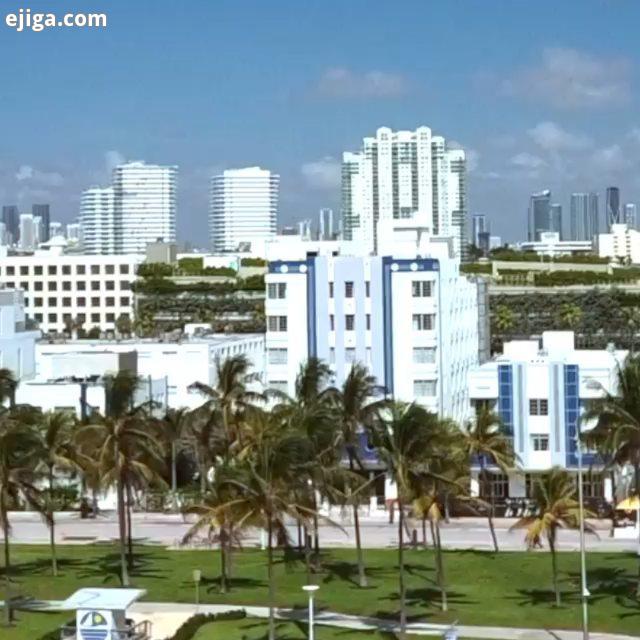 تصویربرداری زیبا از ساحل دریا در میامی، فلوریدا..Beautiful cinematic filming from Miami beach...Loca