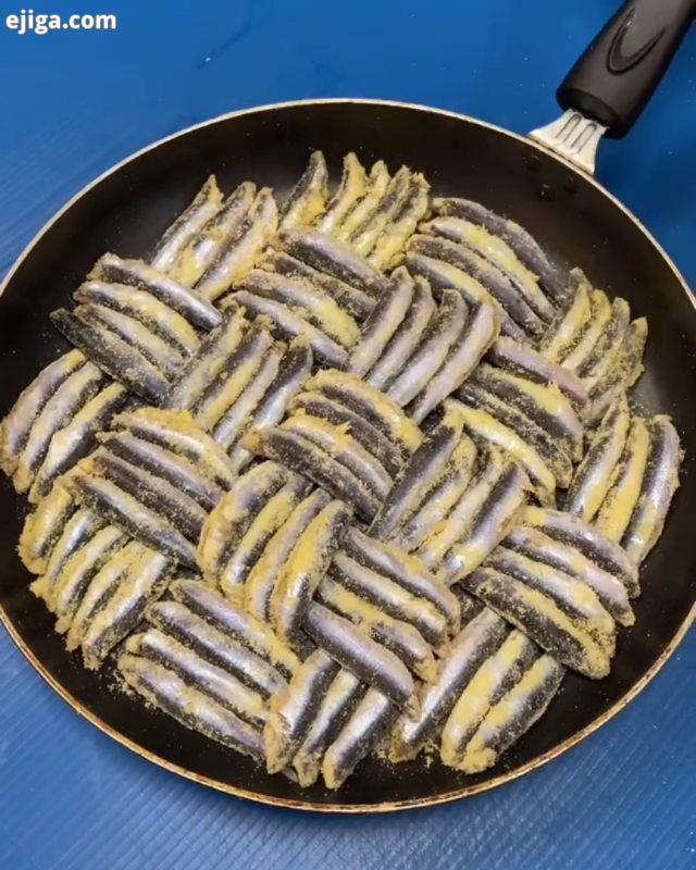 طبخ بسیار جالب ماهی کیلکا توسط سرآشپز ترک ماهی کیلکا بافت کوکو خوشمزه لذیذ cooking cook attractive
