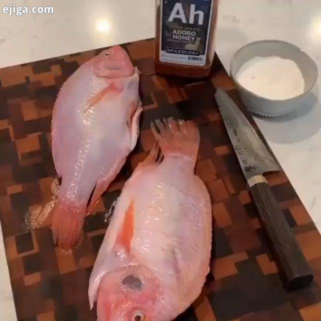 ماهی سرخو پخت ماهی آتیشی در طبیعت لذتبخشه محصولات تازه صید روز جنوب در ماهی مارکت برای اطلاع از قیمت