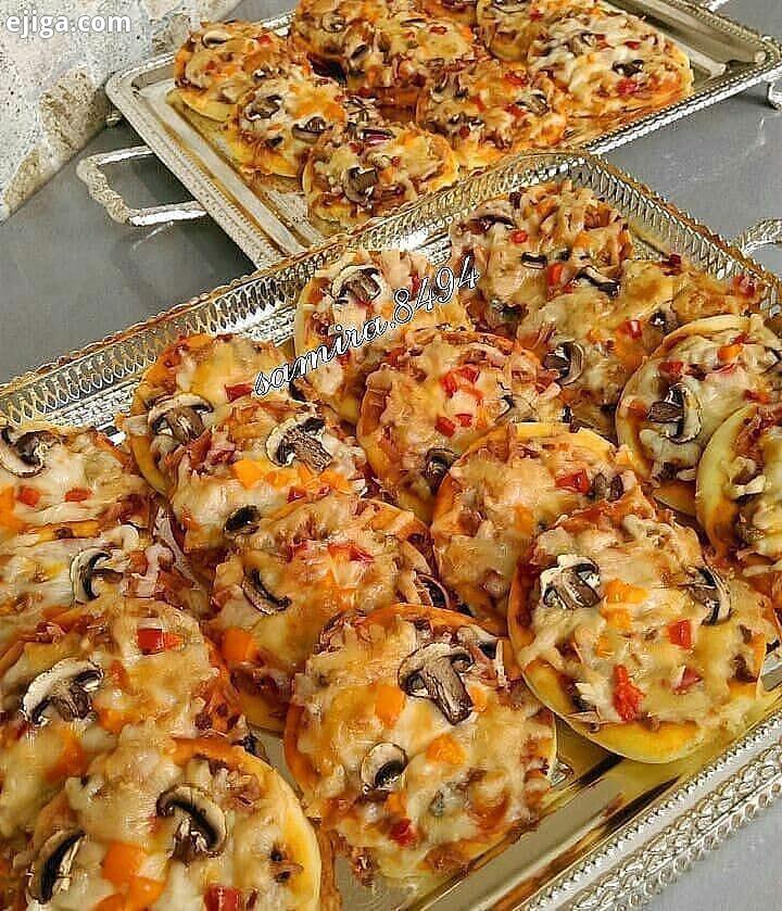 .پیتزا لقمه ای : samira 8494 طرز تهیه یک قاشق غذاخوری خمیر مایه دو قاشق غذاخوری شکر نصف لیوان آب