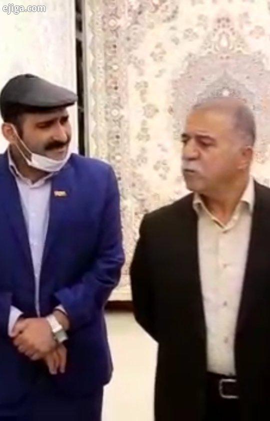 گنجینه فرش خزر حامی فرهنگ هنر استان گیلان پشت صحنه سریال جایزه ضبط در فروشگاه گنجینه فرش خزر گنج