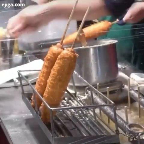 کورن داگ بلال طرفدارش دستا بالا.?????? فینگرفود فست فود خوشمزه لذیذ corndog maize corn fingerfood fa